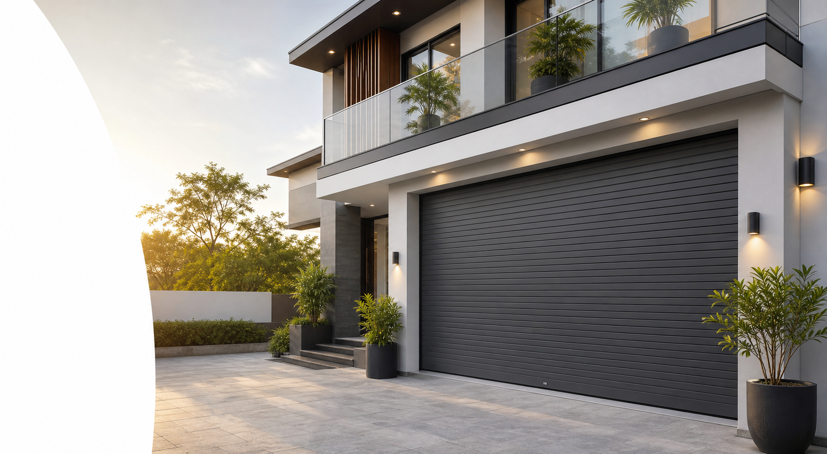 Nhà hiện đại với cửa cuốn Bách Việt
